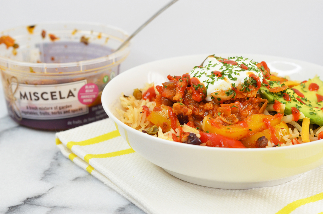 CHICKEN FAJITAS BOWL WITH BLACK BEAN *MISCELA RICE SHORT PRESENTS