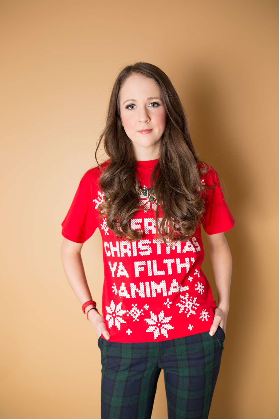 Merry Christmas Ya Filthy Animal Tshirt, Zara Trousers, Ugly Christmas Sweaters
