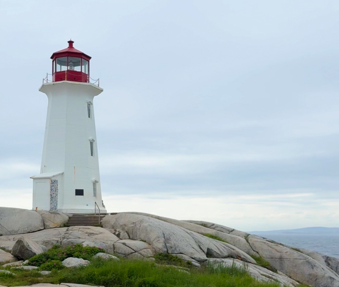 Fresh Nova Scotia lobster roll served near Peggy's Cove Lighthouse
